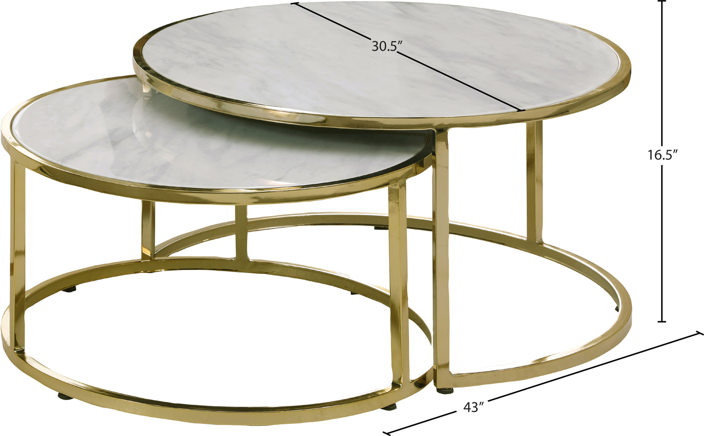 crosby gold coffee table c