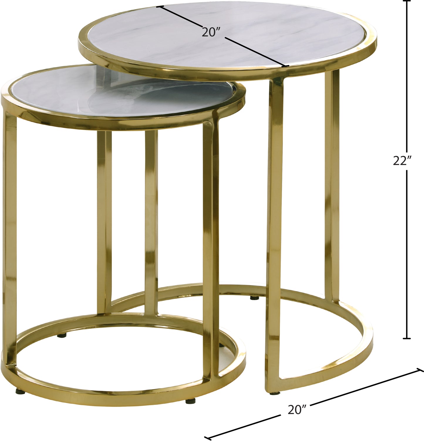 crosby gold end table e