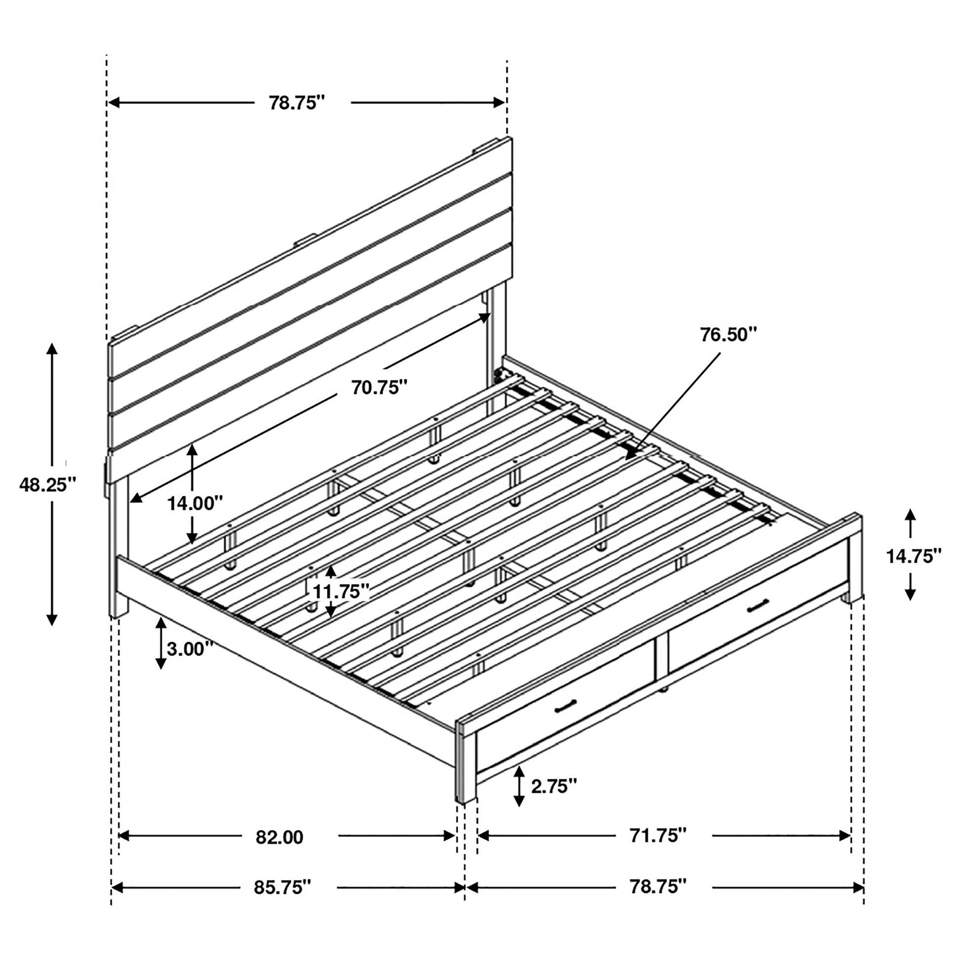 Eastern King Storage Bed