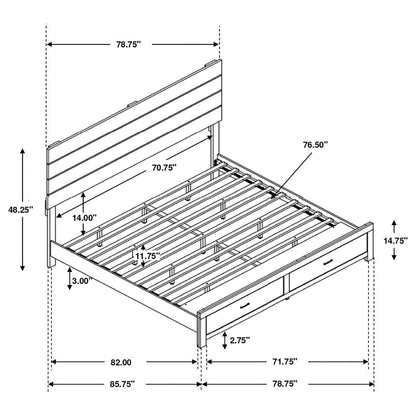 Eastern King Storage Bed