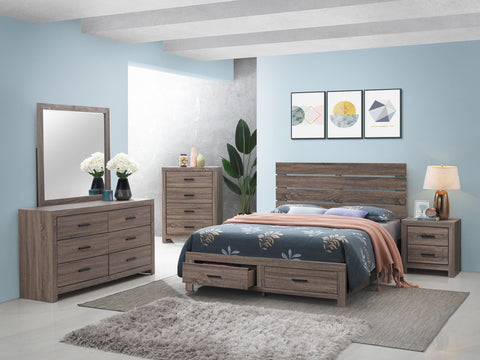 Oriel 5-piece Queen Bedroom Set Barrel OakBarrel Oak