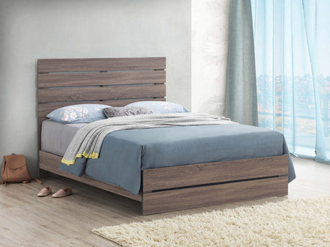 Oriel Wood Queen Panel Bed Barrel OakBarrel Oak