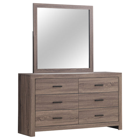 Oriel 6-drawer Dresser with Mirror Barrel OakBarrel Oak