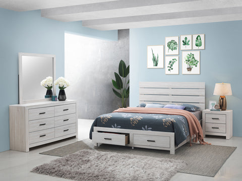 Oriel 4-piece Eastern King Bedroom Set Coastal WhiteCoastal White