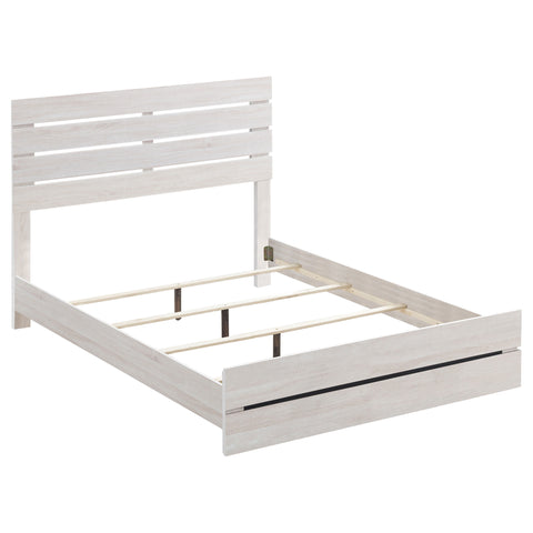 Oriel Wood Eastern King Panel Bed Coastal WhiteCoastal White