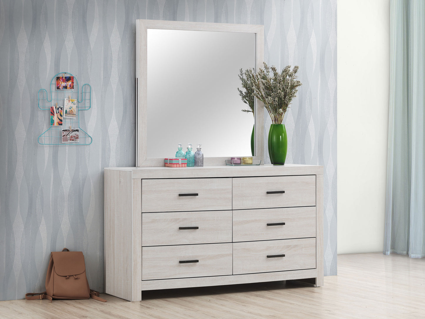 oriel 6-drawer dresser with mirror coastal whitecoastal white