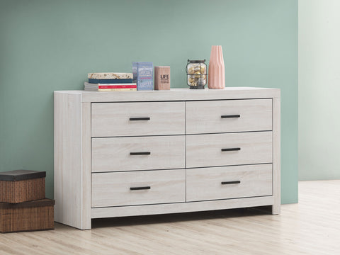 Oriel 6-drawer Dresser Coastal WhiteCoastal White