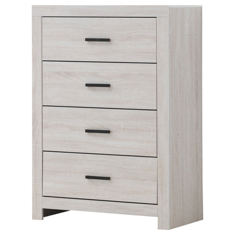 Oriel 4-drawer Bedroom Chest Coastal WhiteCoastal White