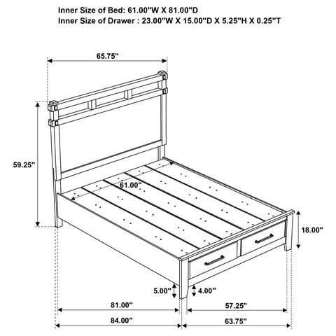 Byers 5-piece Queen Bedroom Set Vineyard Oak