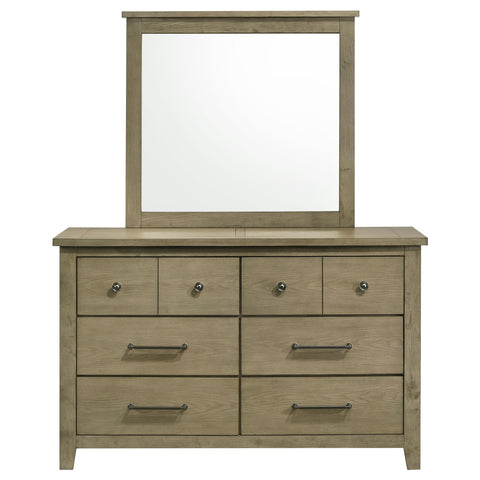 Byers 6-drawer Bedroom Dresser with Mirror Vineyard Oak