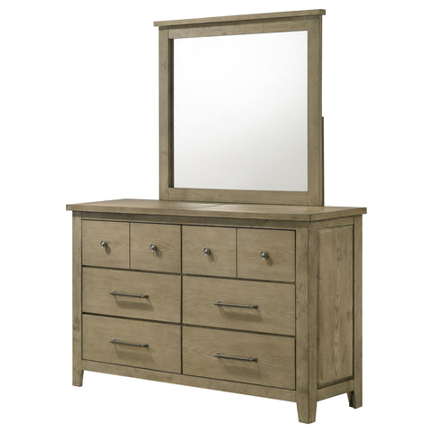 Byers 6-drawer Bedroom Dresser with Mirror Vineyard Oak