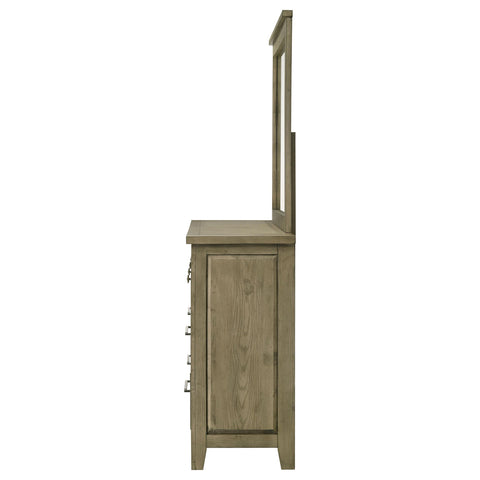 Byers 6-drawer Bedroom Dresser with Mirror Vineyard Oak