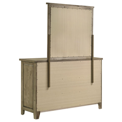 Byers 6-drawer Bedroom Dresser with Mirror Vineyard Oak