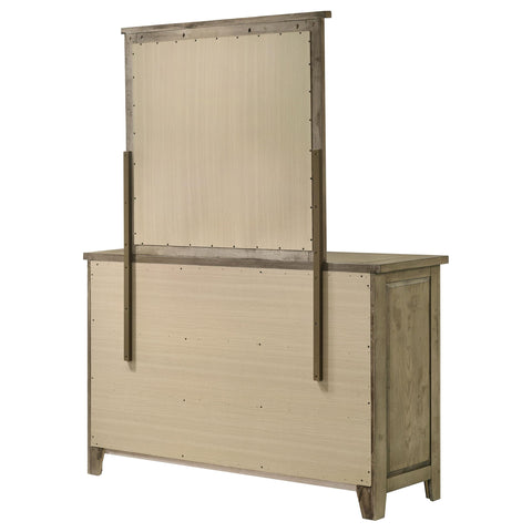 Byers 6-drawer Bedroom Dresser with Mirror Vineyard Oak