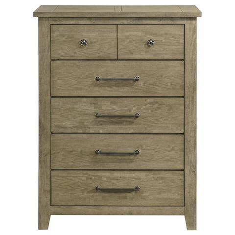 Byers 5-drawer Bedroom Chest of Drawers Vineyard Oak