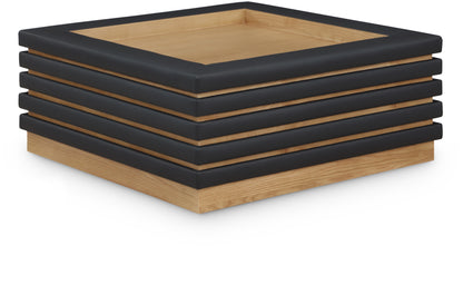 Palermo Black Vegan Leather Coffee Table