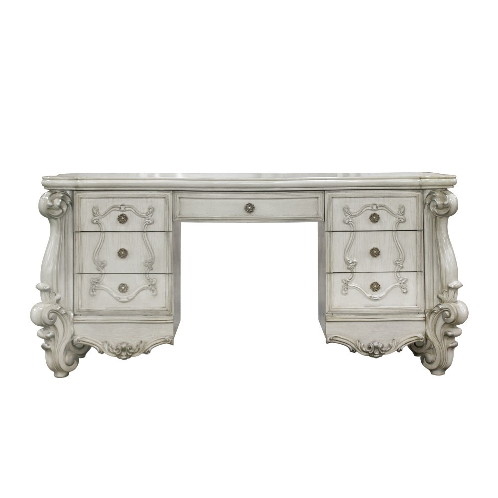 alianza vanity desk, bone white finish