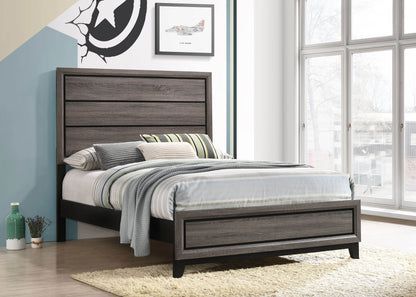 Brantley Wood Full Panel Bed Grey OakGrey Oak