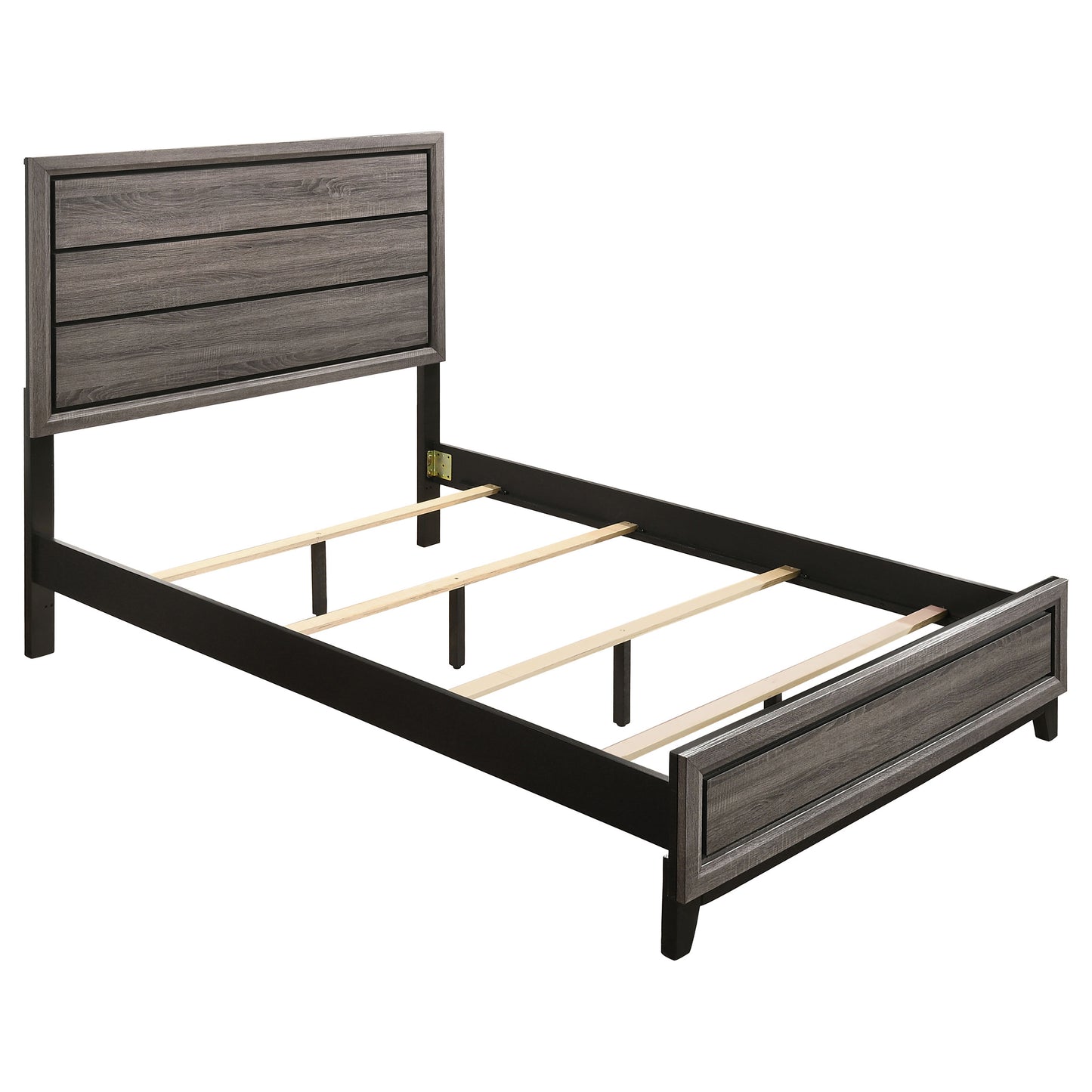brantley wood full panel bed grey oakgrey oak