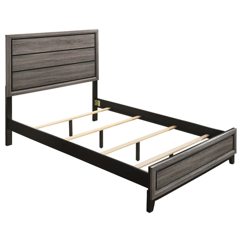 Brantley Wood Full Panel Bed Grey OakGrey Oak