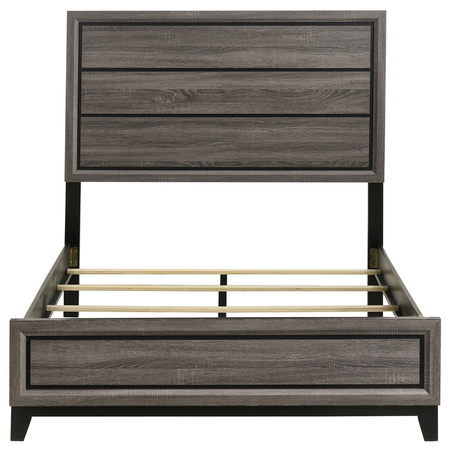 brantley wood full panel bed grey oakgrey oak