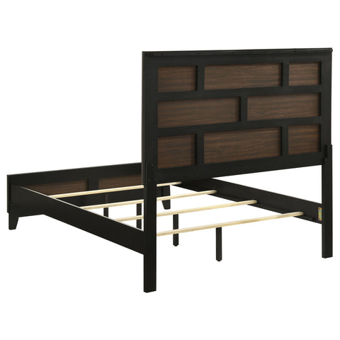 Brantley Wood Full Panel Bed Grey OakGrey Oak