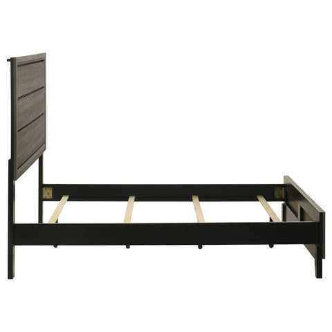 Brantley Wood Full Panel Bed Grey OakGrey Oak