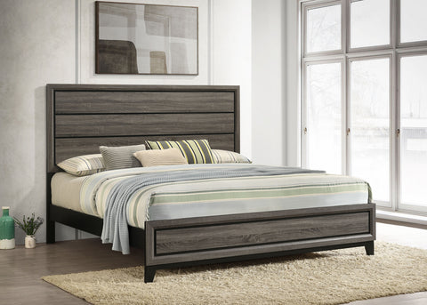 Brantley Wood Eastern King Panel Bed Grey OakGrey Oak