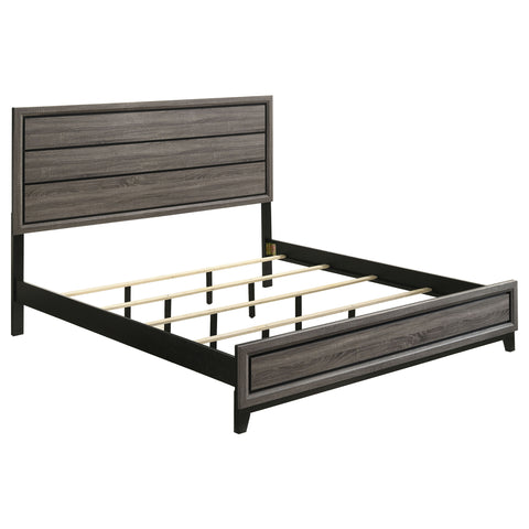 Brantley Wood Eastern King Panel Bed Grey OakGrey Oak