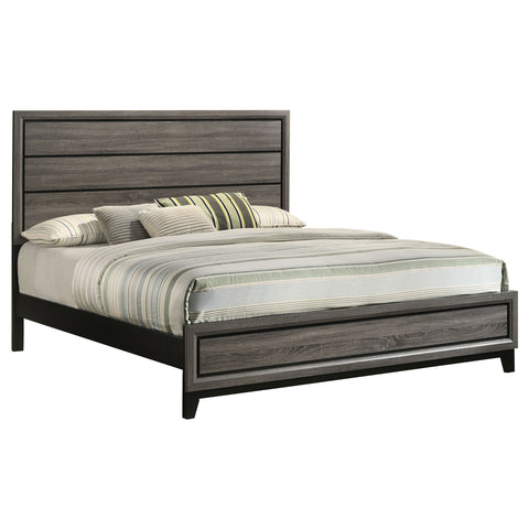 Brantley Wood Eastern King Panel Bed Grey OakGrey Oak