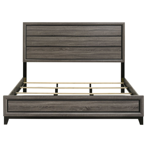 Brantley Wood Eastern King Panel Bed Grey OakGrey Oak