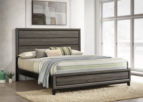 Brantley Wood California King Panel Bed Grey OakGrey Oak