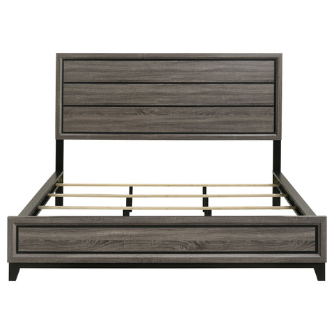 Brantley Wood California King Panel Bed Grey OakGrey Oak