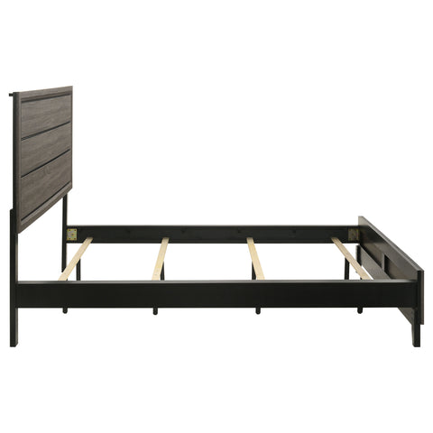 Brantley Wood California King Panel Bed Grey OakGrey Oak