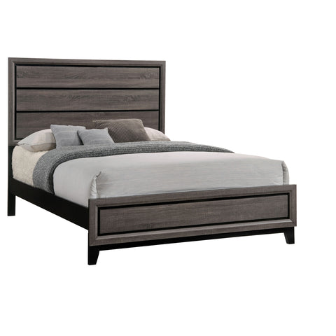 Brantley Wood Queen Panel Bed Grey OakGrey Oak