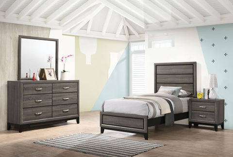 Brantley 4-piece Twin Bedroom Set Grey OakGrey Oak