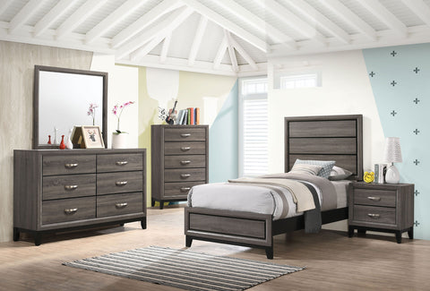 Brantley 5-piece Twin Bedroom Set Grey OakGrey Oak