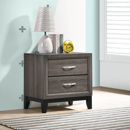 Brantley 2-drawer Nightstand Grey OakGrey Oak