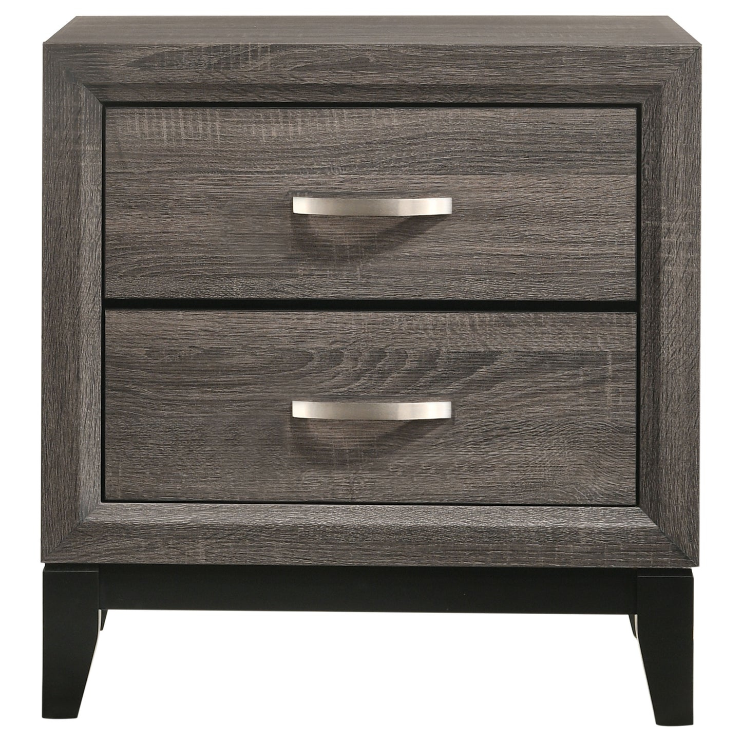brantley 2-drawer nightstand grey oakgrey oak