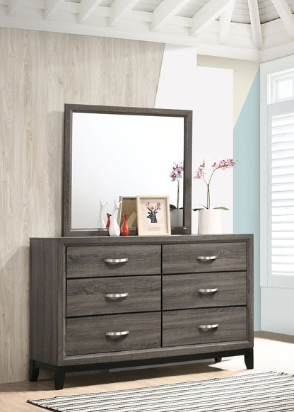 Brantley 6-drawer Dresser with Mirror Grey OakGrey Oak