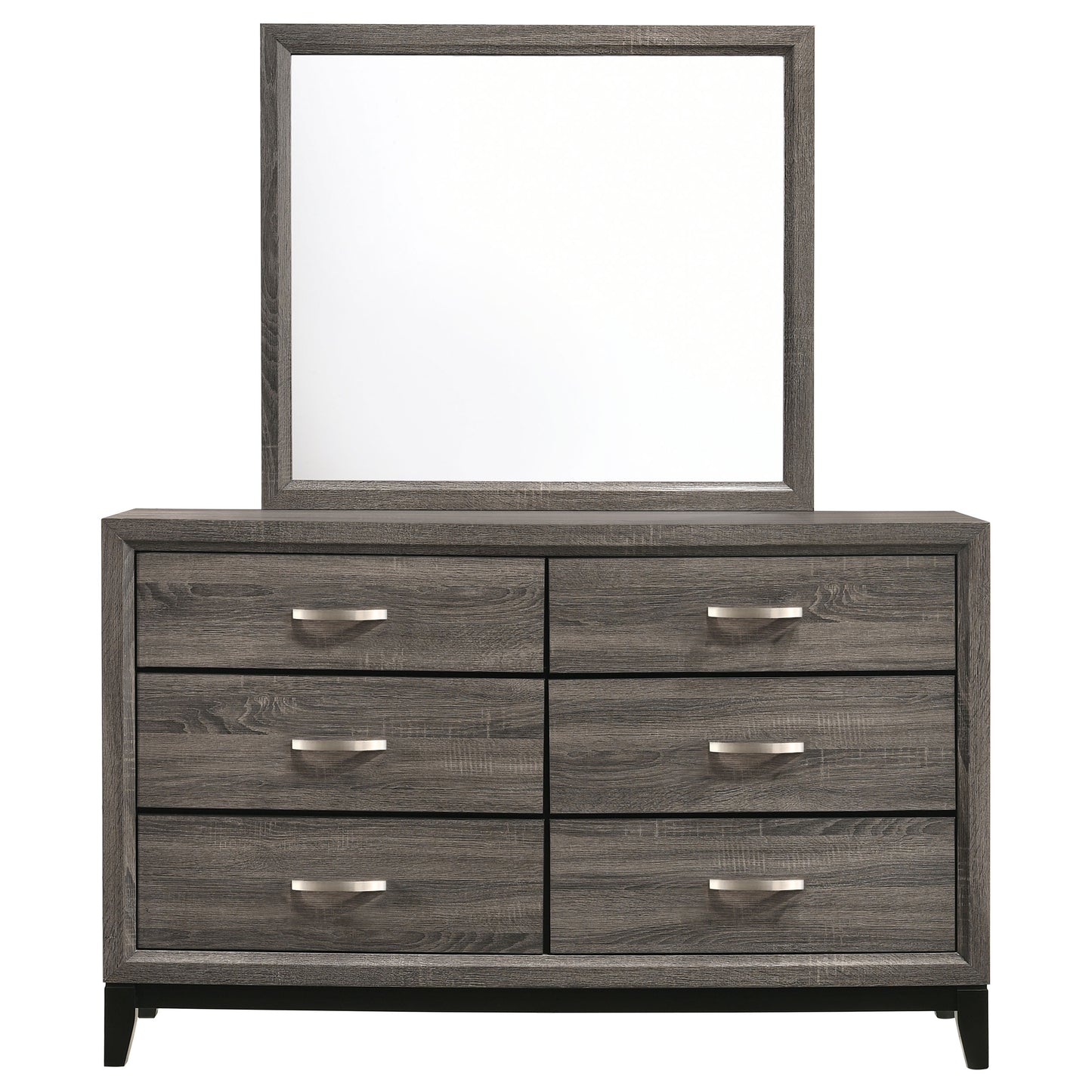 brantley 6-drawer dresser with mirror grey oakgrey oak