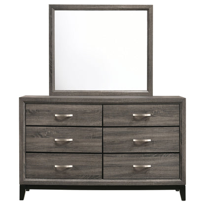 Brantley 6-drawer Dresser with Mirror Grey OakGrey Oak
