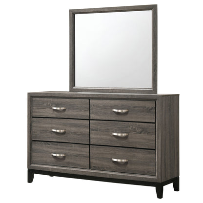 Brantley 6-drawer Dresser with Mirror Grey OakGrey Oak