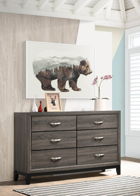 Brantley 6-drawer Dresser Grey OakGrey Oak