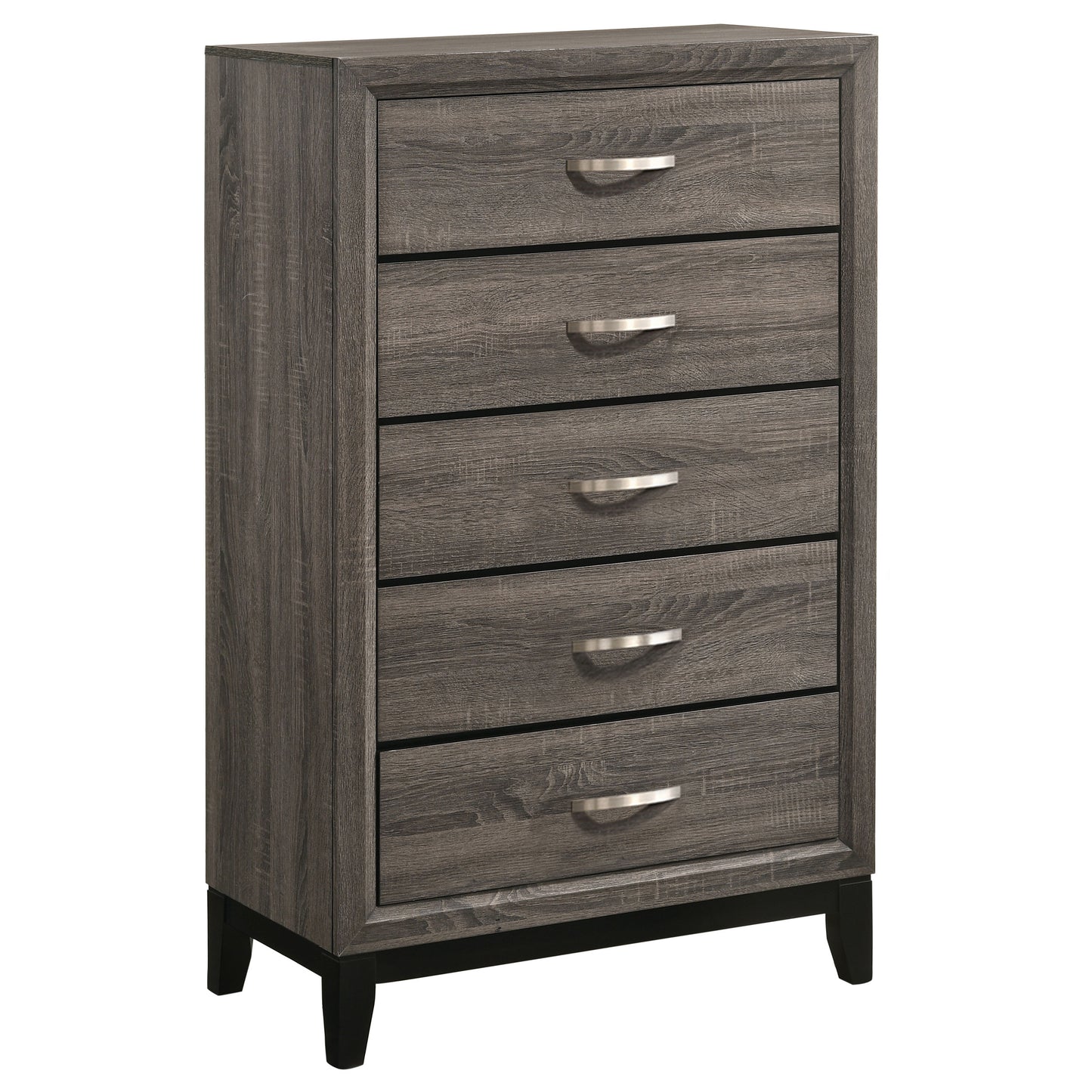 brantley 5-drawer bedroom chest grey oakgrey oak
