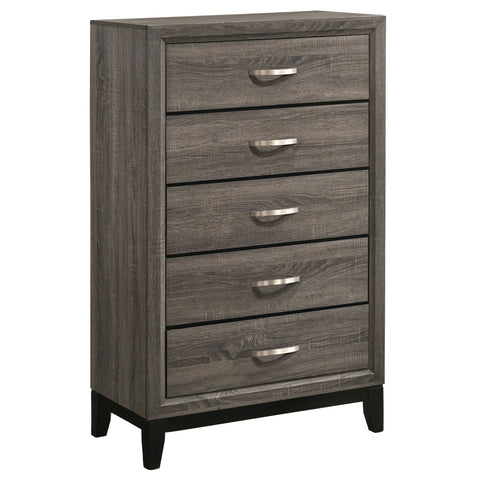 Brantley 5-drawer Bedroom Chest Grey OakGrey Oak