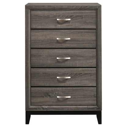 Brantley 5-drawer Bedroom Chest Grey OakGrey Oak
