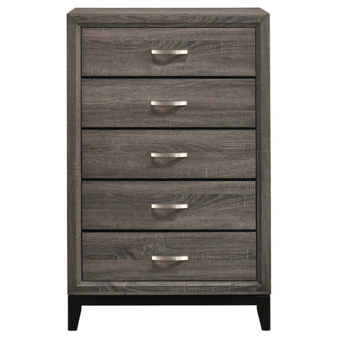 Brantley 5-drawer Bedroom Chest Grey OakGrey Oak