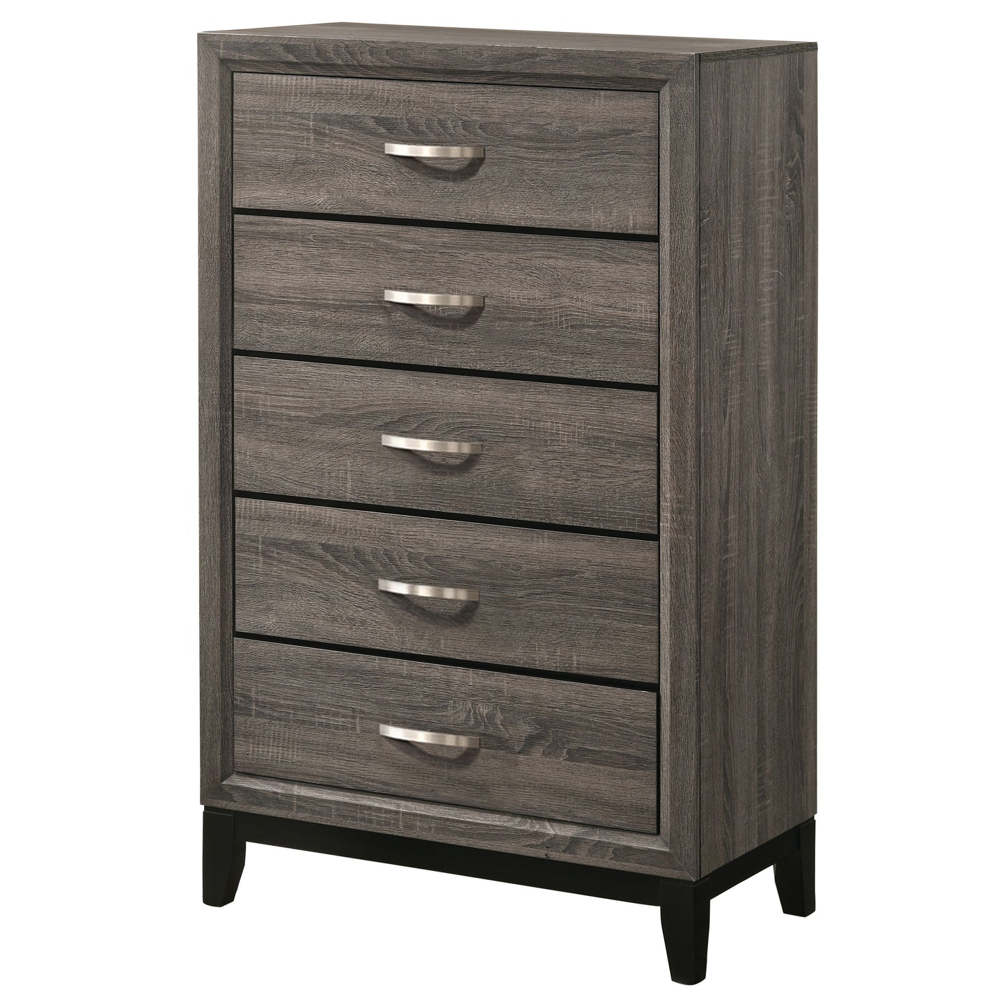 brantley 5-drawer bedroom chest grey oakgrey oak