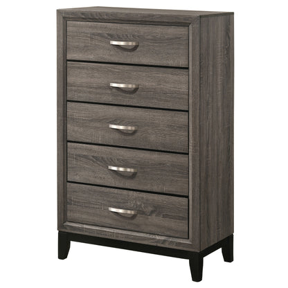Brantley 5-drawer Bedroom Chest Grey OakGrey Oak